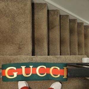 Gucci Gold and Red Logo Headband